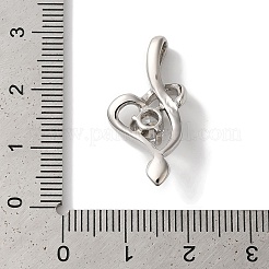 304ステンレスペンダント  クリアキュービックジルコニア  ハート  ステンレス鋼色  27x23.5x6.5mm  穴：4.5x3.5mm&nbsp;STAS-Z075-34P