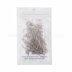 アイアンアイピン  カドミウムフリー＆鉛フリー  プラチナ  21ゲージ  32x0.7mm  穴：2mm&nbsp;IFIN-FS0001-31F