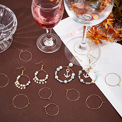 160Pcs 4 Style Brass Wine Glass Charm Rings&nbsp;KK-SP0001-33G