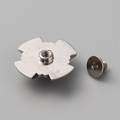亜鉛合金＆樹脂コインネジリベット  DIYレザークラフト爪  クロス  ライトシーグリーン  19.5x19.5x7mm  穴：2.8mm&nbsp;FIND-WH0110-630P-04