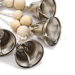 Iron Bell & Alloy Sun Charm Hanging Ornaments&nbsp;HJEW-JM02469