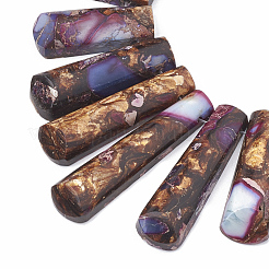 Assembled Synthetic Imperial Jasper and Bronzite Beads Strands&nbsp;G-S326-002A