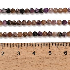 天然石チャロアイトビーズ連売り  多面カット  ラウンド  3mm  穴：0.7~0.8mm  約134~135個/連  14.96~15.20''（38~38.6cm）。&nbsp;GG-CBA4399-A10-02