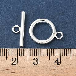 真鍮製マンテル  長持ちメッキ  リング  銀  バー：6x18x2.1mm  穴：2.4mm  リング：16.5x13.2x2.2mm  穴：2.4mm&nbsp;LS-KK-Q765-01S