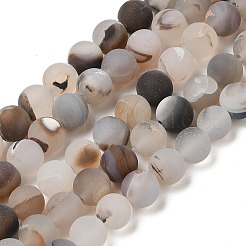 Natural Dendritic Agate Beads Strands&nbsp;G-A248-A04-01