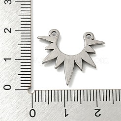 304ステンレスペンダント  太陽のチャーム  2ループ  アンティークシルバー  19x21.5x2mm  穴：1.4mm&nbsp;LS-STAS-G333-01AS