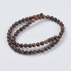 天然石タイガーアイビーズ連売り  グレードAB  6mm  穴：0.8mm  56~61個/連  15インチ。&nbsp;G-GSR6mmC014-AB