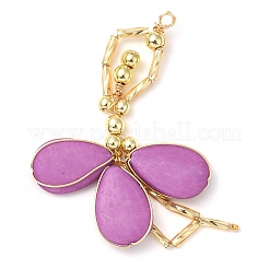 Handmade Electroplated Synthetic Non-magnetic Hematite & Glass Big Pendants&nbsp;PALLOY-JF02960