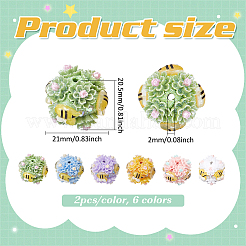 12Pcs 6 Colors Handmade Polymer Clay Beads&nbsp;CLAY-FG0001-01B