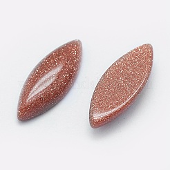 合成ゴールドストーン金砂石カボション  馬の目  14.5~15x5~5.5x3mm&nbsp;G-G759-O02
