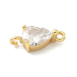 Brass Pave Cubic Zirconia Connector Charms&nbsp;KK-Z120-31G-03