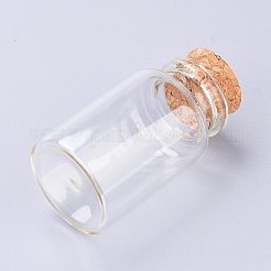 ガラスボトル  コルク栓付き  ウィッシングボトル  ビーズの容器  透明  3x5cm&nbsp;X-AJEW-H102-06B
