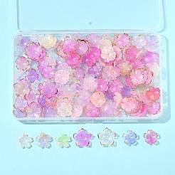 200Pcs 10 Styles Mixed Styles Acrylic Bead Caps&nbsp;OACR-FS0002-51B