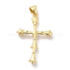 Brass Micro Pave Cubic Zirconia Pendants&nbsp;KK-H433-49G