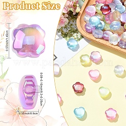 30Pcs 3 Styles UV Plating Resin Beads&nbsp;RESI-YW0005-80