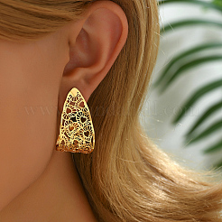 Alloy Hollow Heart Stud Earrings&nbsp;JT6434