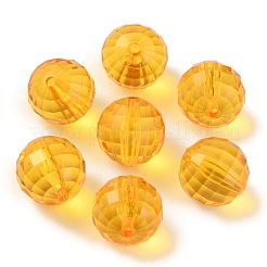 透明なアクリルビーズ  多面カット  ラウンド  ゴールド  20mm  穴：3mm  約110個/袋&nbsp;OACR-TAC0001-12B