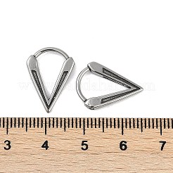 V字型 316 サージカルステンレススチール フープピアス  フープノーズリング  アンティークシルバー  17.5x2.5mm&nbsp;EJEW-G416-24AS