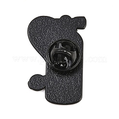 酸素ボトルのエナメルブローチ  バックパック用合金ラペルピンバック  ブラック  空色  31x20mm&nbsp;JEWB-I063-01EB-01
