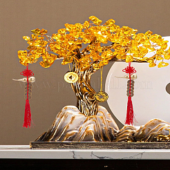 真鍮ペンダント装飾2個  コイン  アンティークゴールデン＆ゴールデン  300x70.5x26mm&nbsp;HJEW-LP0002-83