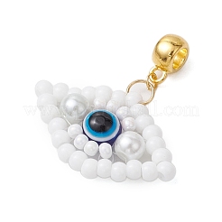 Handmade Glass Seeds European Dangle Charms&nbsp;PALLOY-MZ00349
