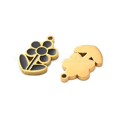 Ion Plating(IP) 304 Stainless Steel Enamel Charms&nbsp;STAS-M102-52G