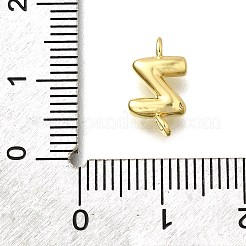 真鍮製コネクタチャーム  鉛フリー＆カドミウムフリー  長持ちメッキ  ラックめっき  18KGP本金メッキ  文字Z  12.5x7x2.5mm  穴：1.2mm&nbsp;KK-P295-01G-Z
