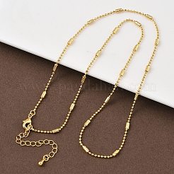 2MM Brass Column Satellite Chain Necklaces for Women&nbsp;NJEW-B148-03G