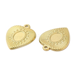 Ion Plating(IP) 304 Stainless Steel Pendant Cabochon Settings&nbsp;STAS-L020-019G