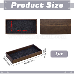 木製ジュエリーディスプレイトレイ1個  長方形  ココナッツブラウン  18x9x2cm&nbsp;AJEW-PH0006-95A