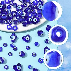 80Pcs 8 Styles Handmade Lampwork Evil Eye Beads&nbsp;LAMP-FS0001-38B