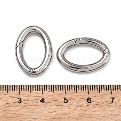 304ステンレス鋼スプリングゲートリング  オーバル  ステンレス鋼色  24x17x4mm&nbsp;STAS-A138-07C-P