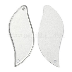 炭素鋼カッティングダイステンシル  DIY革製造用  葉  マットプラチナカラー  52x20.23mm&nbsp;X-DIY-WH0158-12B
