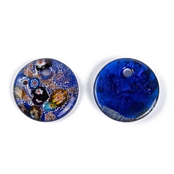 Handmade Silver Foil Lampwork Pendants&nbsp;FOIL-S116-2-B