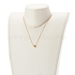 Brass Micro Pave Cubic Zirconia Pendant Necklace&nbsp;NJEW-JN03532-01