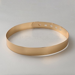 研磨された平らな合金ベルト  ウェディングドレス用  ゴールドカラー  785x20x1mm&nbsp;AJEW-WH0596-813A