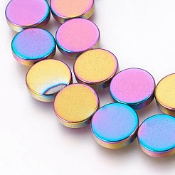 Electroplated Non-magnetic Synthetic Hematite Beads Strands&nbsp;G-P392-S09