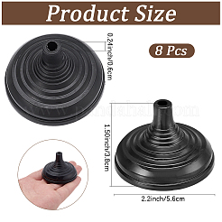 プラスチックスティック旗ホルダー  ラウンド  ブラック  5.6x3.8cm  内径：0.6センチメートルは5cm&nbsp;KY-CP0001-33-A01