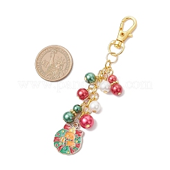 6Pcs Christmas Alloy Enamel Pendant Decorations&nbsp;HJEW-JM03683