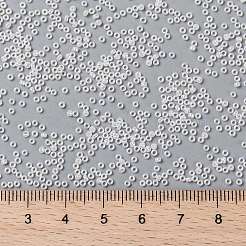 MIYUKIラウンドロカイユビーズ  日本製シードビーズ  （rr420)ホワイトパールセイロン  15/0  1.5mm  穴：0.7mm  約5555個/10g&nbsp;X-SEED-G009-RR0420