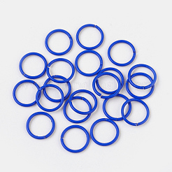 スプレー塗装された鉄のオープン丸カン  ラウンド  藤紫色  18ゲージ  10x1mm  内径：8mm&nbsp;X-IFIN-F149-B15