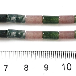 天然石インディアン瑪瑙ビーズ連売り  コラム  8x4mm  穴：0.7mm  約48個/連  15.35~15.43''（39~39.2センチメートル）&nbsp;G-B091-A11-01