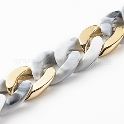 Acrylic & CCB Plastic Curb Chain Phone Case Chain&nbsp;HJEW-JM00485-06