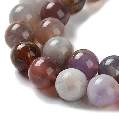 天然石瑪瑙ビーズ連売り  ラウンド  12mm  穴：1mm  約33個/連  15.67インチ（39.8cm）&nbsp;G-C093-A03-04