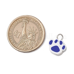 手作りポリマー粘土の犬の足跡ペンダント  ミックスカラー  15x12.5x5mm  穴：2mm&nbsp;PALLOY-JF03804
