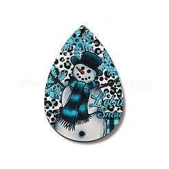 Single Face Printed Wood Big Pendants&nbsp;WOOD-H102-03D