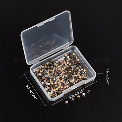 真鍮製スペーサービーズ  多面カット  コラム  ミックスカラー  3x3mm  穴：1.5mm  5色  50個/カラー  250個/箱&nbsp;KK-AR0001-18