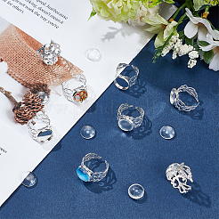 DIY Blank Dome Cuff Ring Making Kit&nbsp;DIY-NB0008-16