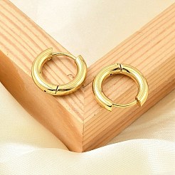 PVD Vacuum Plating 304 Stainless Steel Huggie Hoop Earrings for Women&nbsp;EJEW-F280-07K-G