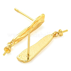 Rack Plating Brass Studs Earrings Finding&nbsp;KK-T072-07G